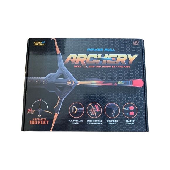 Ninja Blast Power Pull Archery Mega Bow and Arrow Set For Kids 6+    - Picture 9 of 11